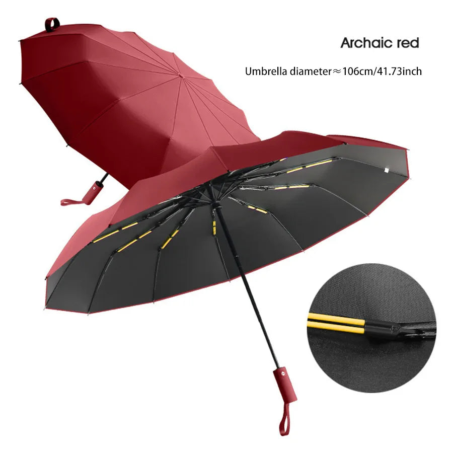 The Brelly Shield — Reinforced 24-Bone Umbrella