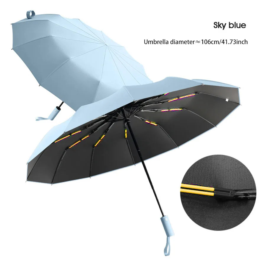 The Brelly Shield — Reinforced 24-Bone Umbrella