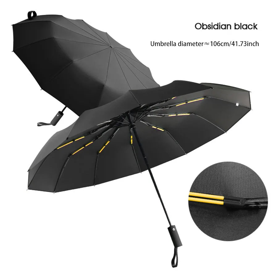 The Brelly Shield — Reinforced 24-Bone Umbrella