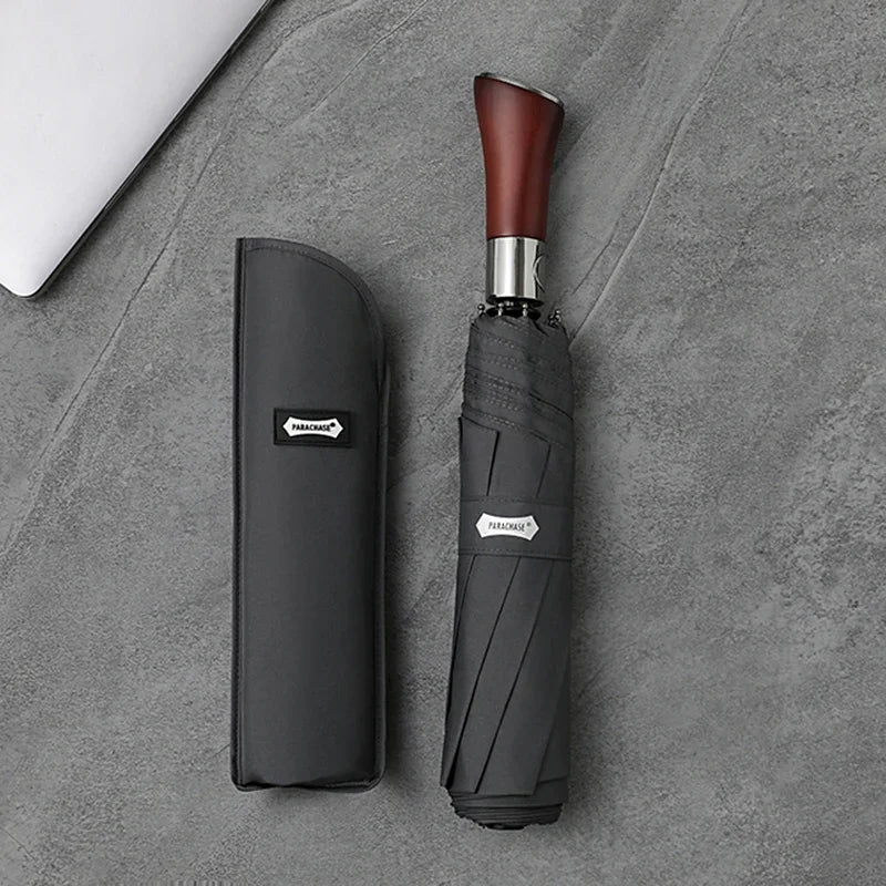 The Brelly Classic — Wooden Handle Umbrella