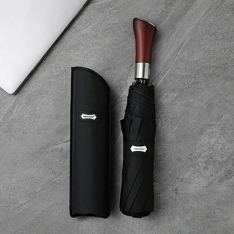 The Brelly Classic — Wooden Handle Umbrella