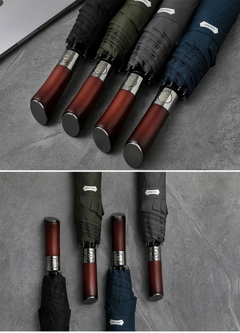 The Brelly Classic — Wooden Handle Umbrella