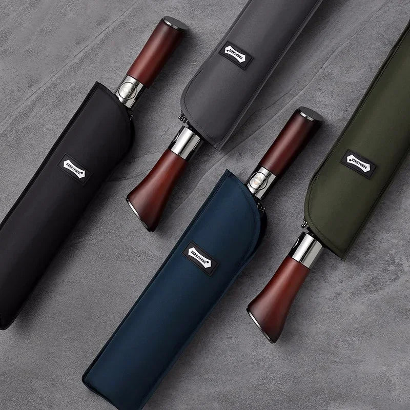 The Brelly Classic — Wooden Handle Umbrella
