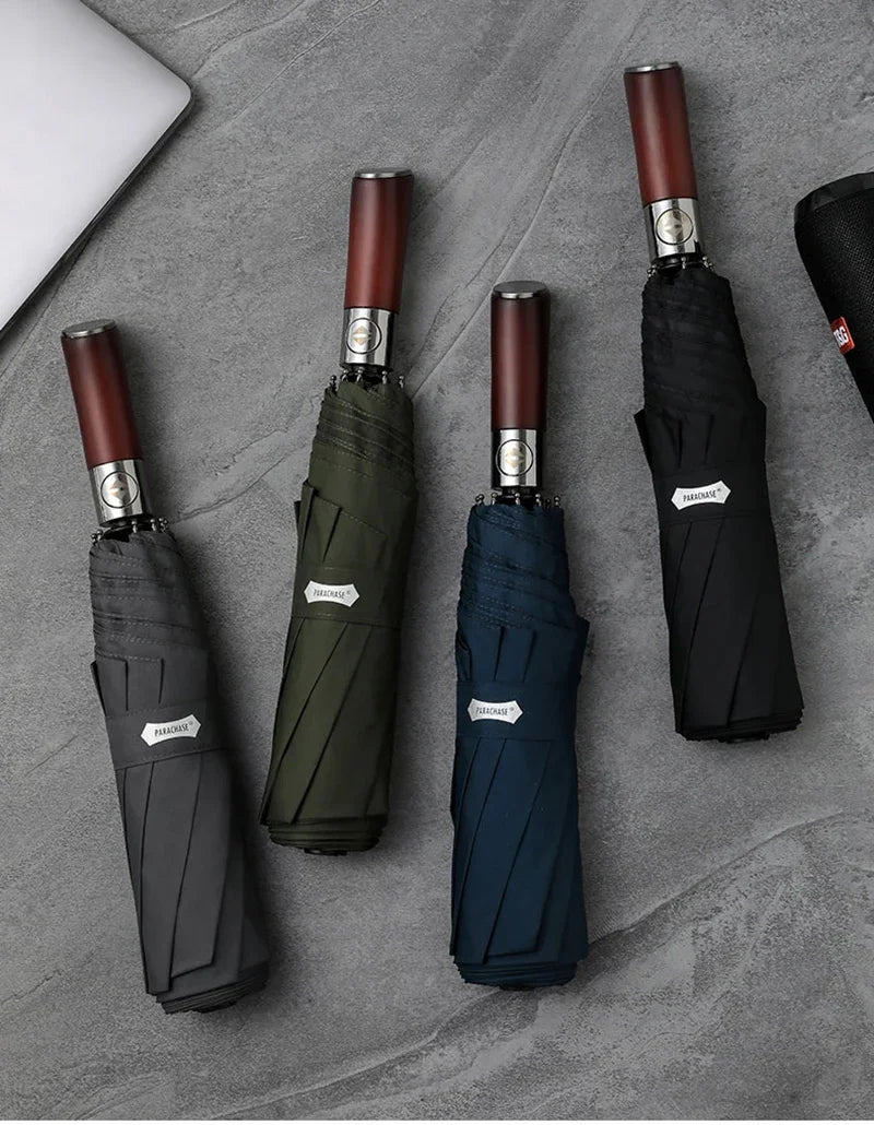 The Brelly Classic — Wooden Handle Umbrella