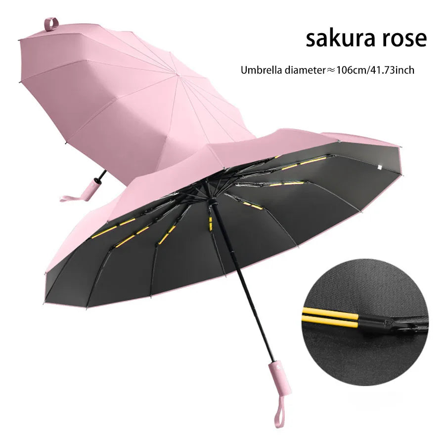 The Brelly Shield — Reinforced 24-Bone Umbrella