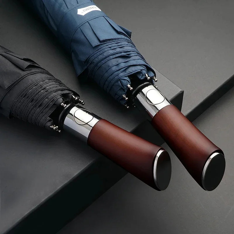 The Brelly Classic — Wooden Handle Umbrella